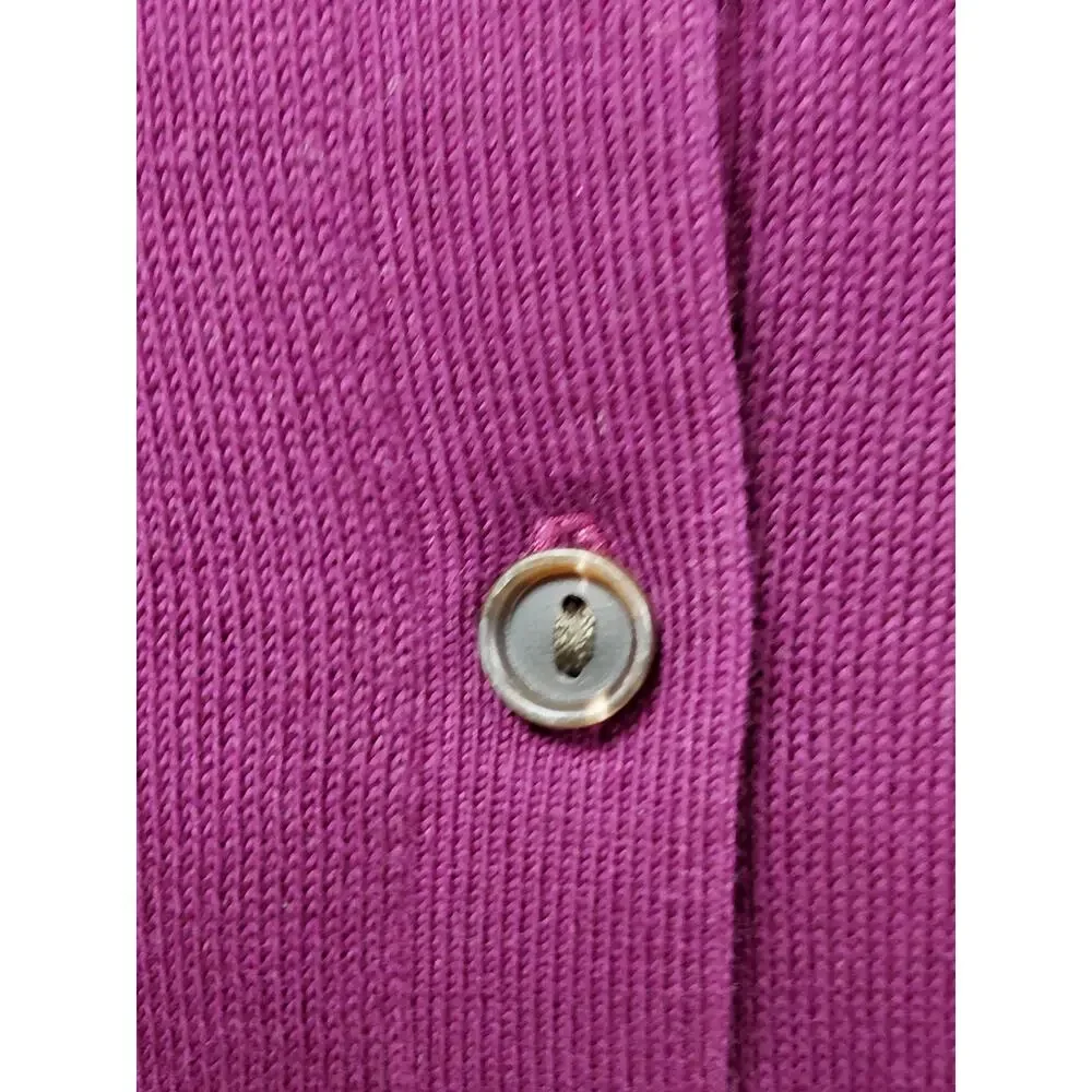 Loft Taylor Purple Crew Neck Knit Stretch Cardigan Sweater Women Size M